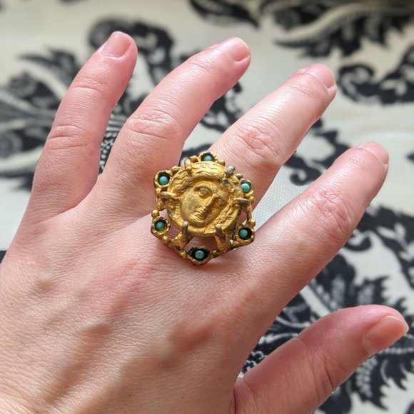 CARIA Handmade Ancient Coin Rings - Picture 8 of 9